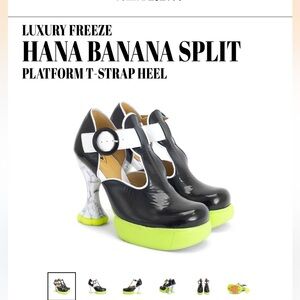 Luxury freeze Hanna banana split Fluevog platforms